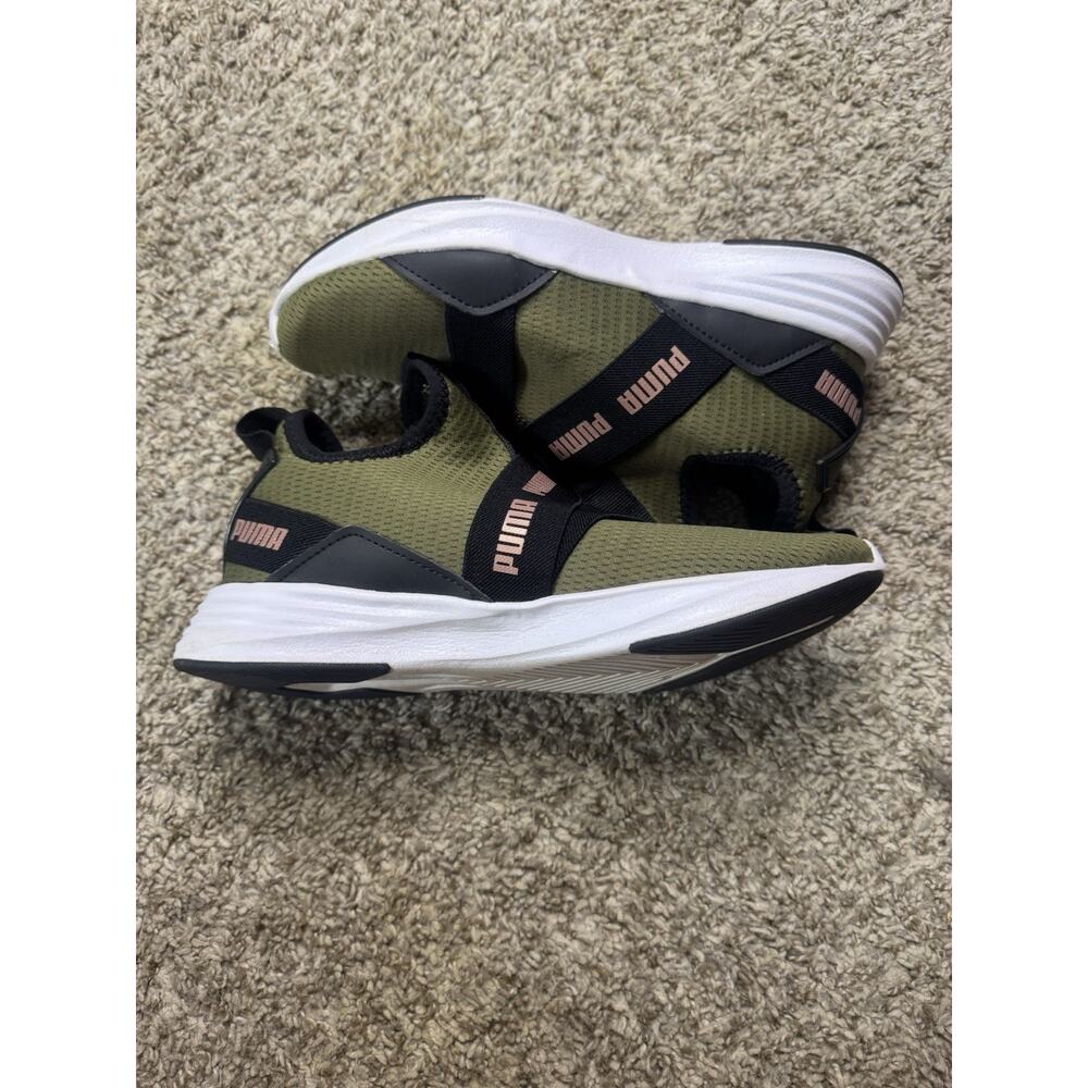 PUMA RADIATE SLIP-ON TRAINER SNEAKERS GREEN OLIVE/Black Women’s 6 - Picture 6 of 9